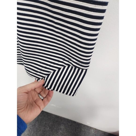 Cabi Womens Captain Shift Dress Size XS Navy White Striped Short Sleeve #5268 - Picture 6 of 10